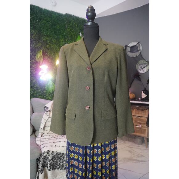 Josephine Chaus Green Blazer size 6 - Picture 1 of 8